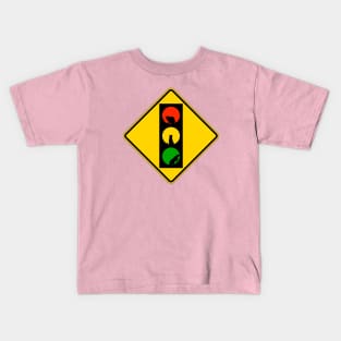 MUTCD W3-3 Signal Ahead with Funny Cats Sign Kids T-Shirt